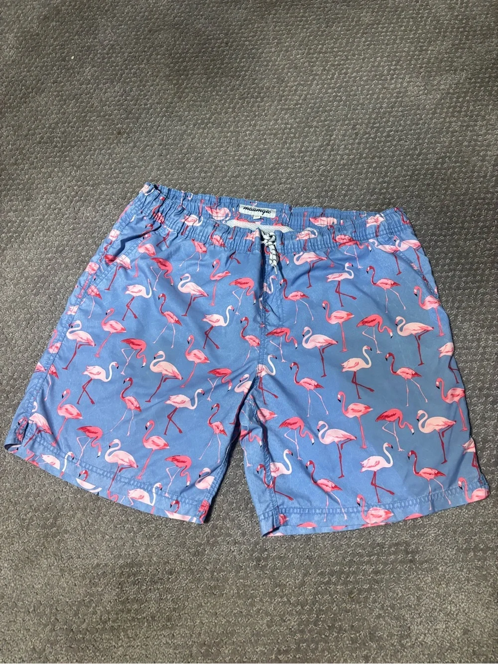 Men's Blue Flamingo-Print Swim Trunks by Vineyard Vines